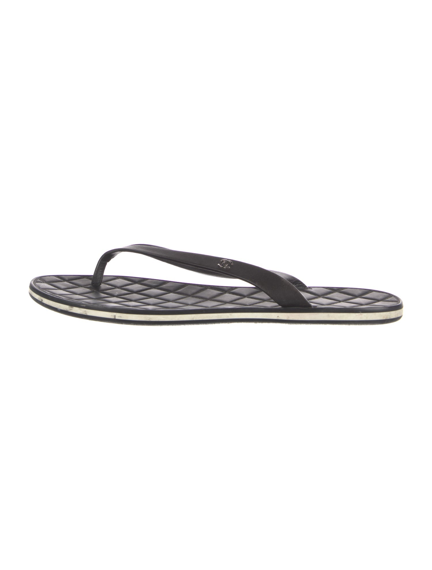 Chanel 2015 Interlocking CC Logo Flip Flops