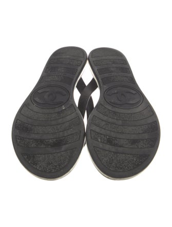 Chanel 2015 Interlocking CC Logo Flip Flops