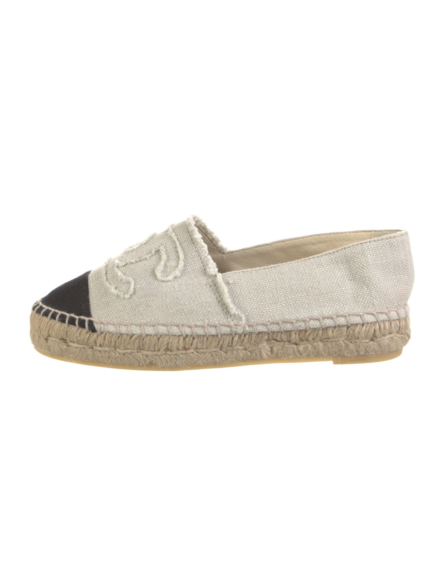 Chanel Interlocking CC Logo Canvas Espadrilles