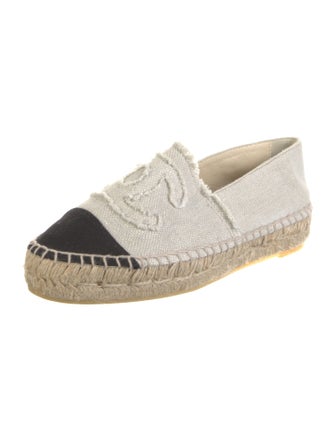 Chanel Interlocking CC Logo Canvas Espadrilles