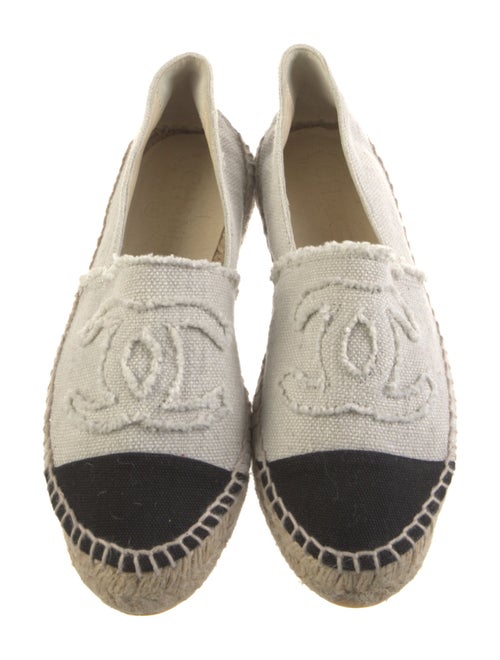 Chanel Interlocking CC Logo Canvas Espadrilles