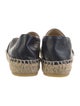 Chanel Interlocking CC Logo Leather Espadrilles