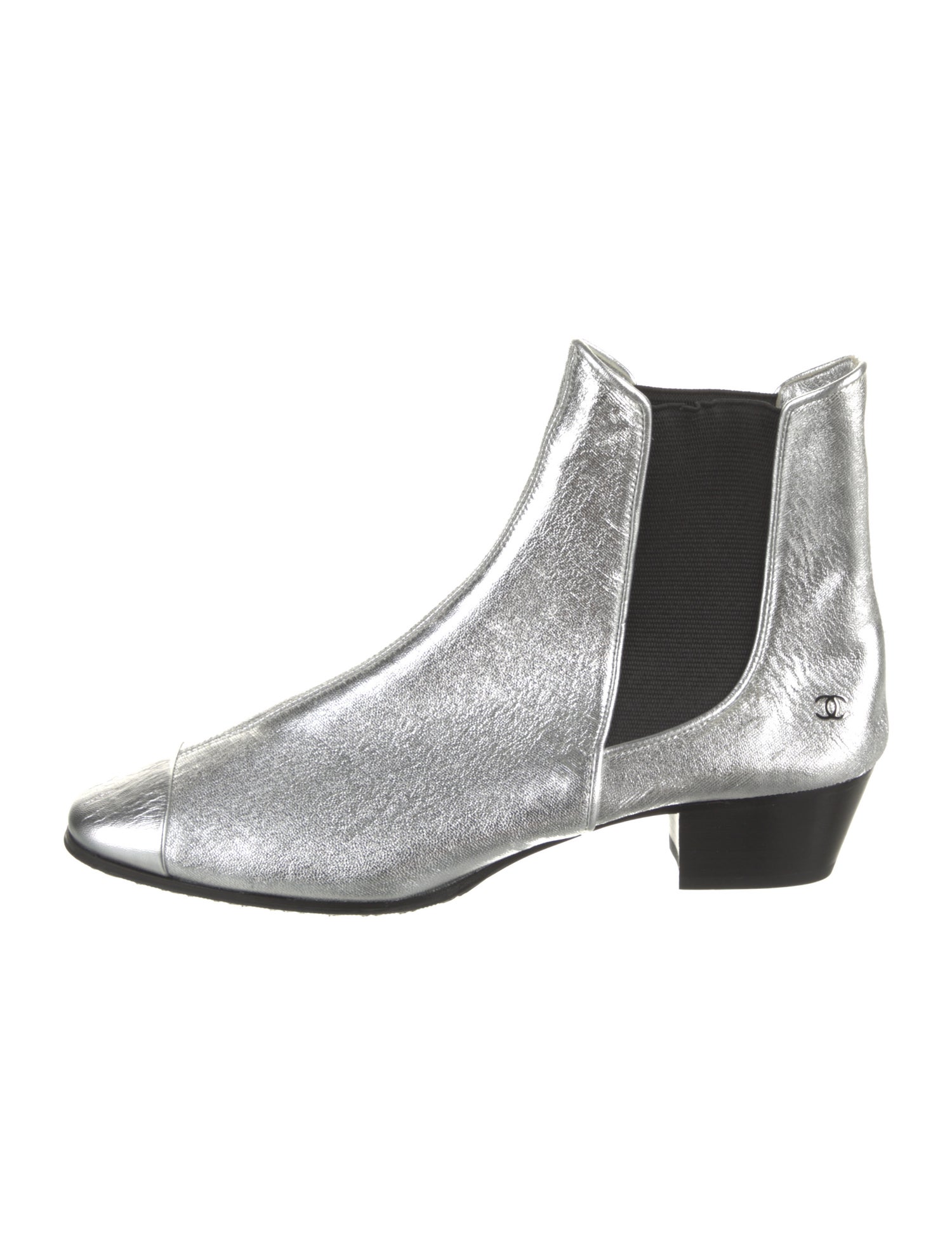 Chanel 2019 Interlocking CC Logo Chelsea Boots