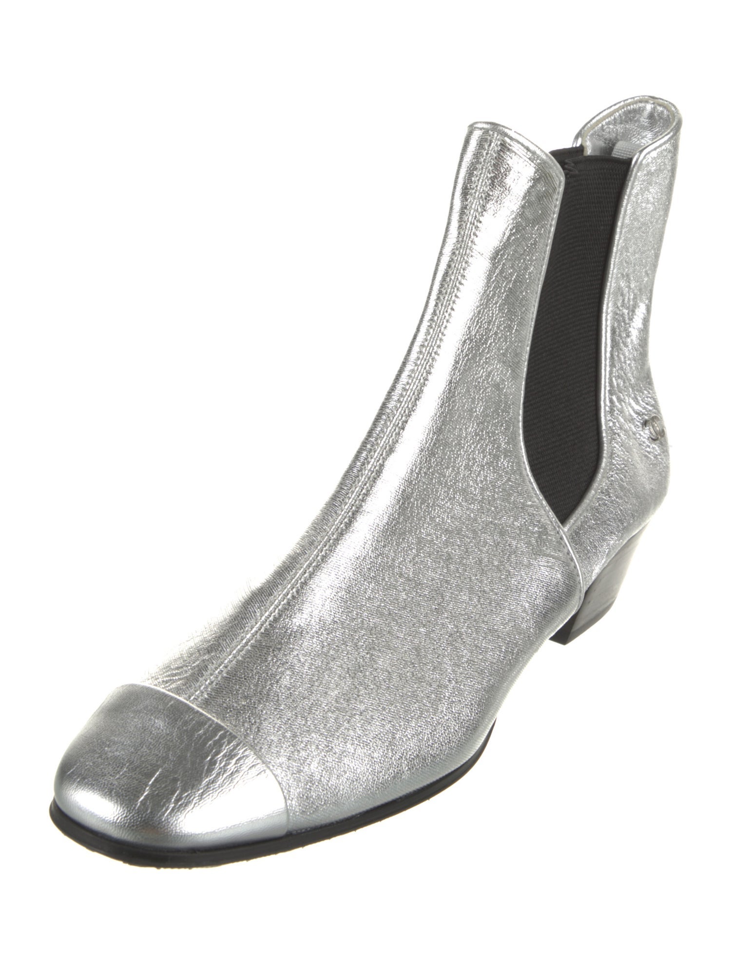 Chanel 2019 Interlocking CC Logo Chelsea Boots