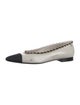 Chanel Interlocking CC Logo Leather Ballet Flats