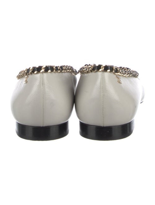 Chanel Interlocking CC Logo Leather Ballet Flats