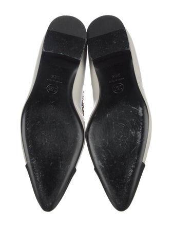 Chanel Interlocking CC Logo Leather Ballet Flats
