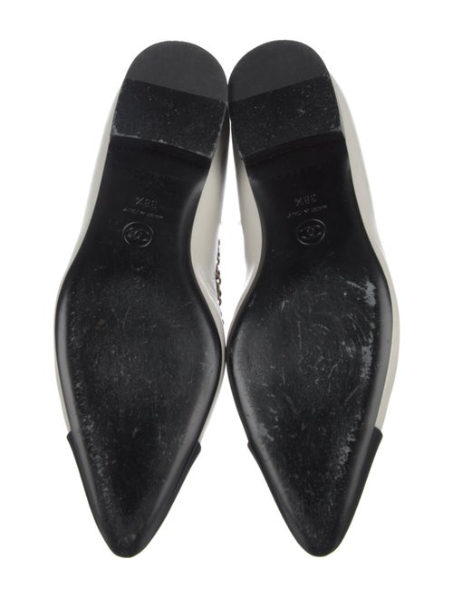 Chanel Interlocking CC Logo Leather Ballet Flats