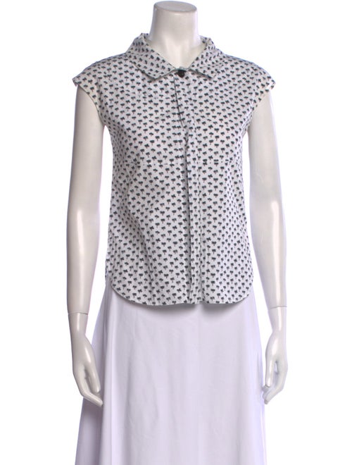 Chanel 2012 Printed Button-Up Top