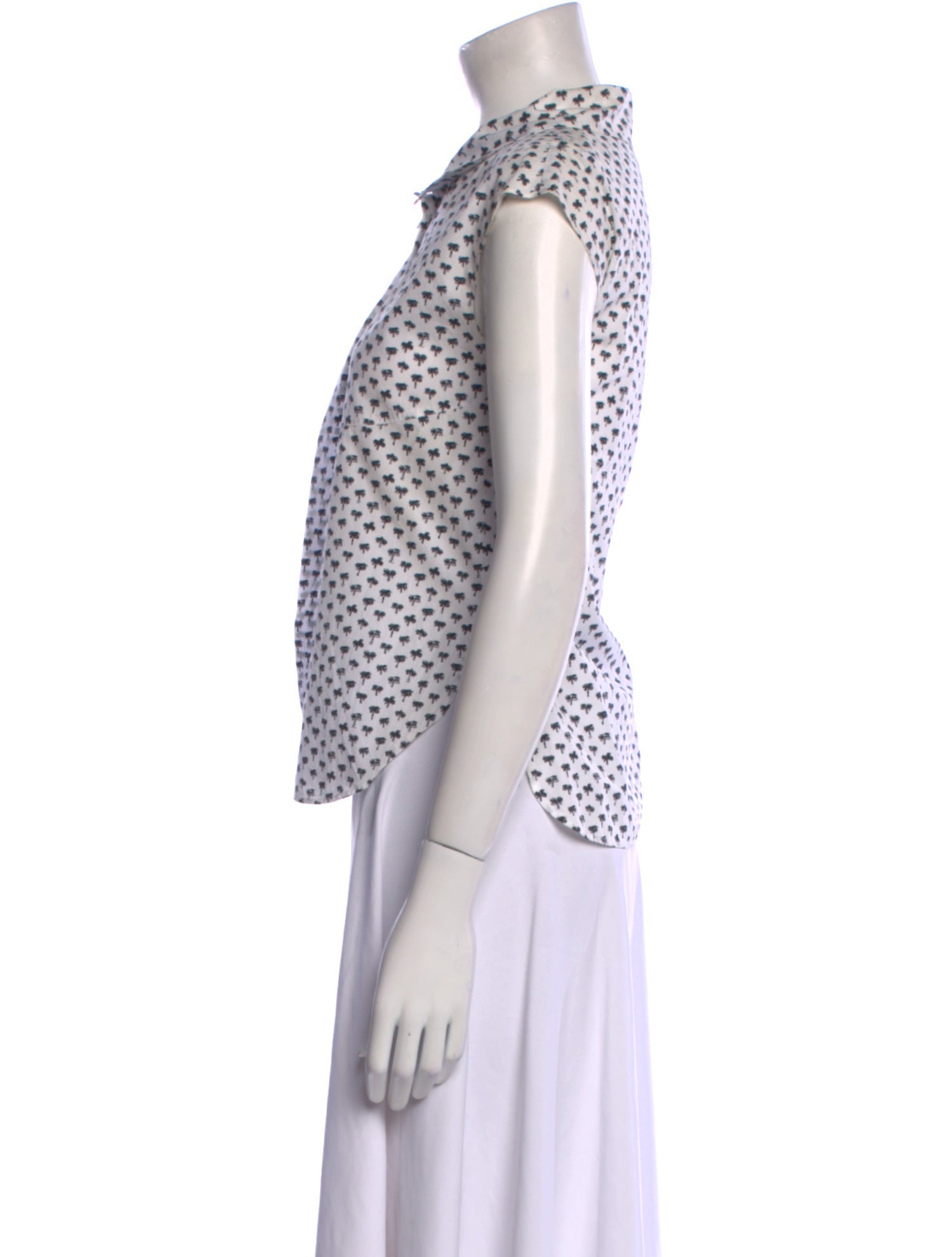 Chanel 2012 Printed Button-Up Top