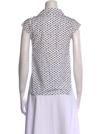 Chanel 2012 Printed Button-Up Top