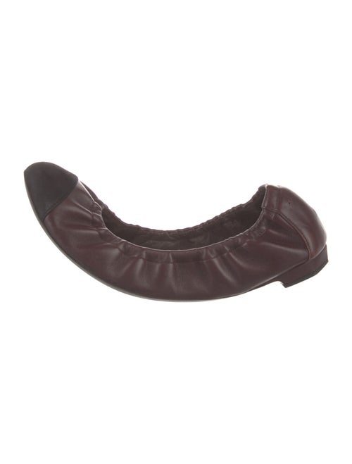 Chanel Interlocking CC Logo Leather Ballet Flats