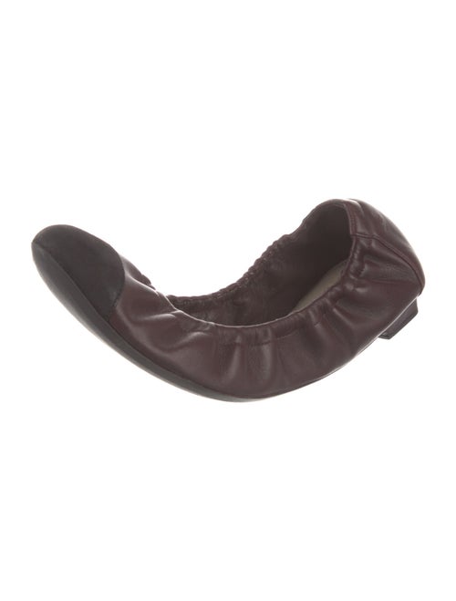 Chanel Interlocking CC Logo Leather Ballet Flats