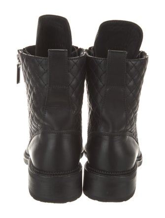 Chanel 2017-2018 Interlocking CC Logo Combat Boots