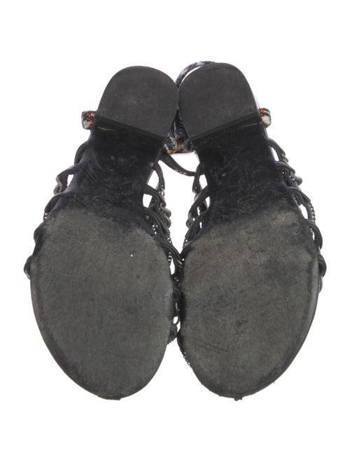 Chanel 2015 Chain-Link Accent Slingback Sandals