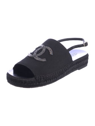 Chanel 2024 Interlocking CC Logo Slingback Flats