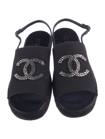 Chanel 2024 Interlocking CC Logo Slingback Flats