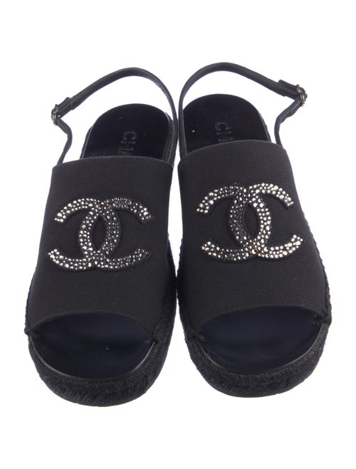Chanel 2024 Interlocking CC Logo Slingback Flats