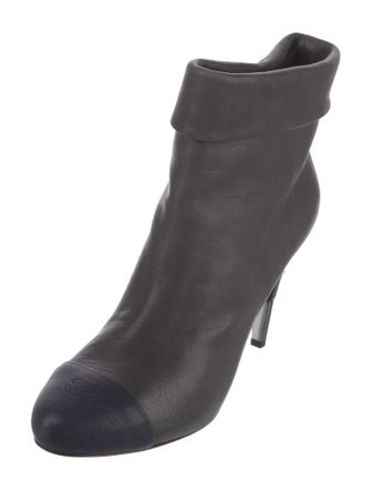 Chanel Interlocking CC Logo Leather Boots