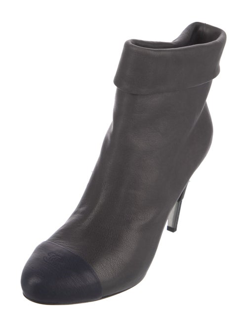 Chanel Interlocking CC Logo Leather Boots