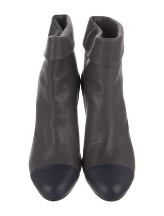 Chanel Interlocking CC Logo Leather Boots