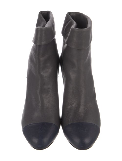 Chanel Interlocking CC Logo Leather Boots