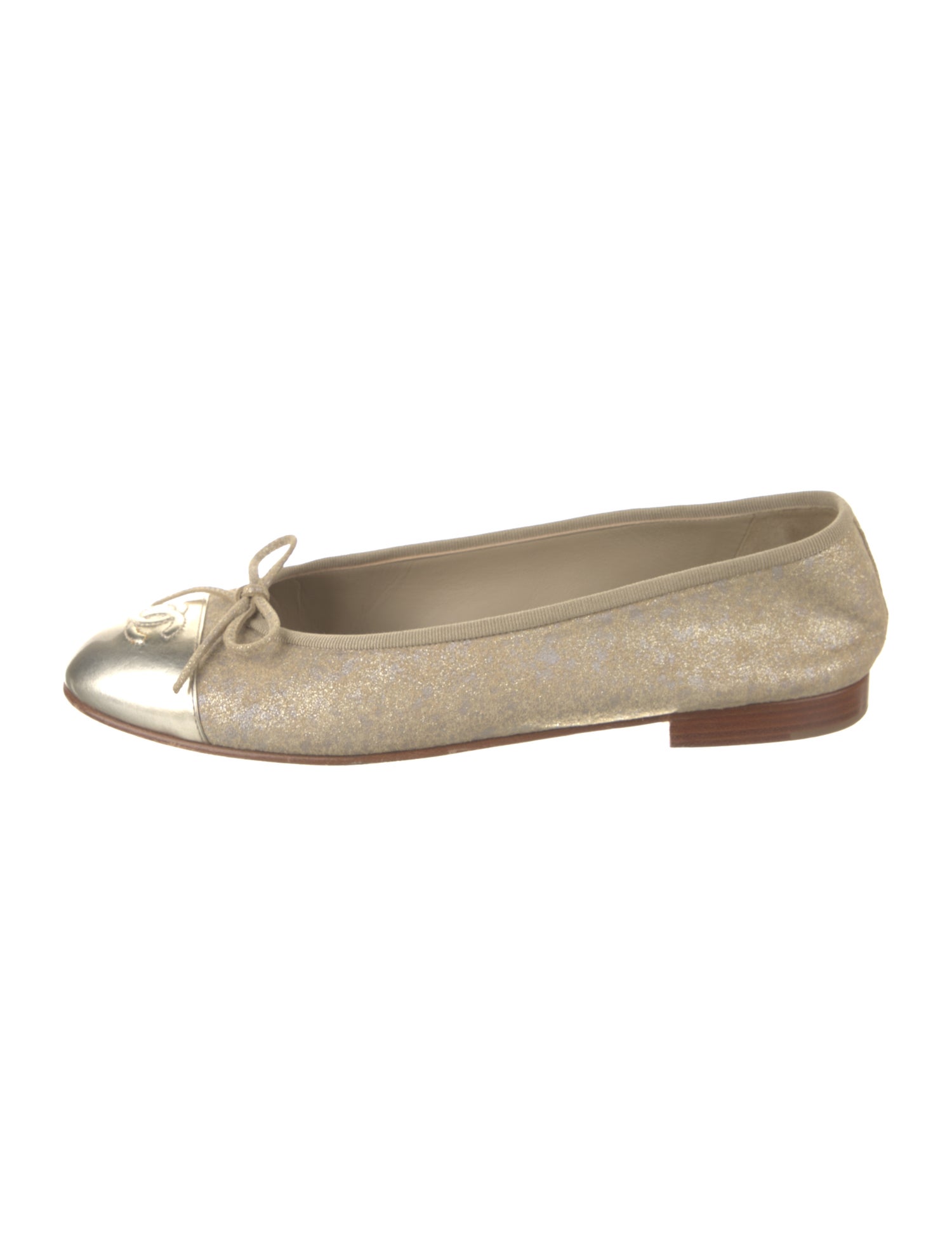 シャネルバレリーナ36 パイソン　ライトゴールド Chanel Slingback Pumps, Size 39 EU