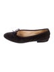 Chanel Interlocking CC Logo Suede Ballet Flats