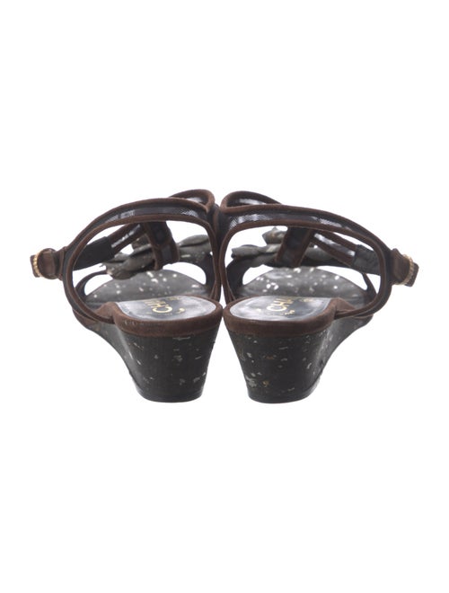 Chanel 2010 Interlocking CC Logo T-Strap Sandals