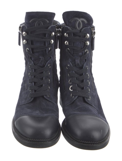 Chanel 2018 Interlocking CC Logo Combat Boots