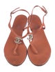 Chanel Interlocking CC Logo Leather T-Strap Sandals