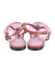 Chanel Interlocking CC Logo Leather T-Strap Sandals