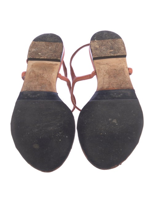 Chanel Interlocking CC Logo Leather T-Strap Sandals