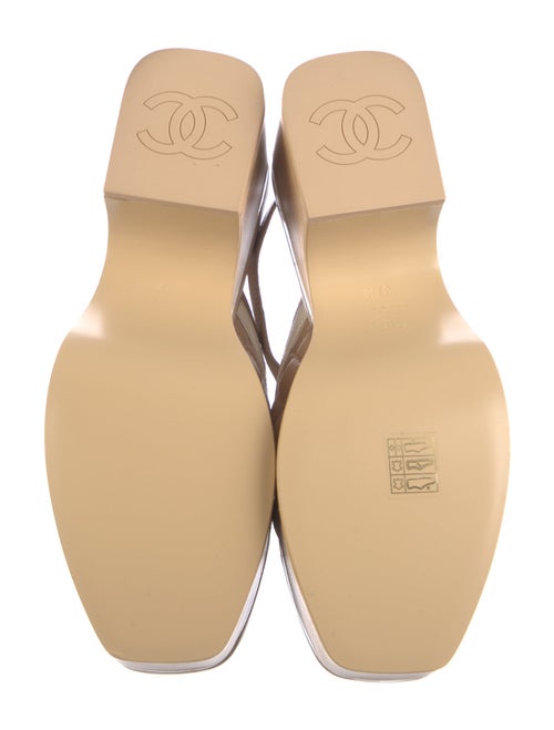 Chanel 2023 Interlocking CC Logo Slingback Sandals