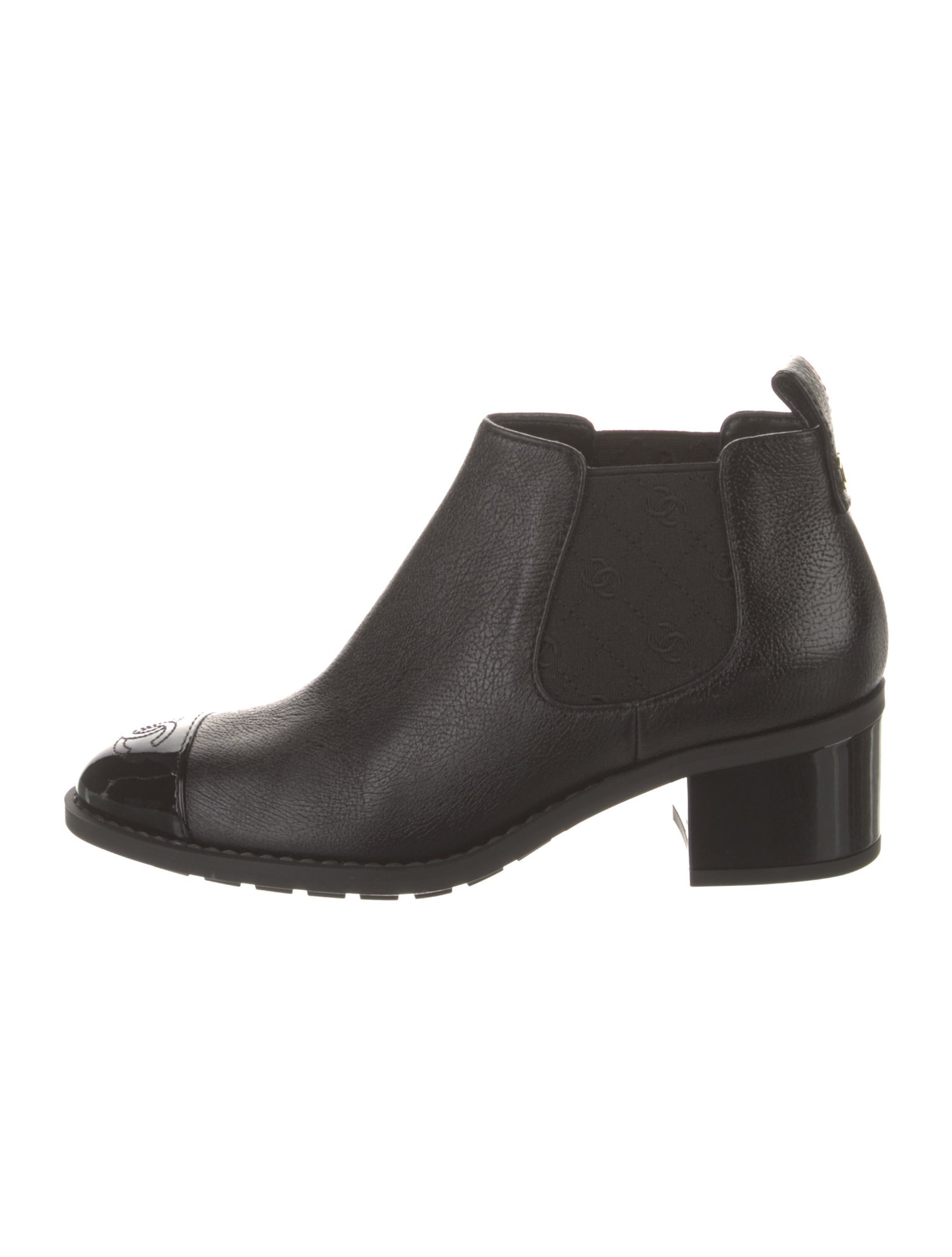 Chanel 2025 Interlocking CC Logo Chelsea Boots
