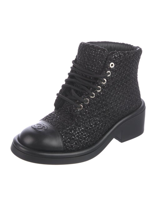Chanel 2022 Interlocking CC Logo Combat Boots