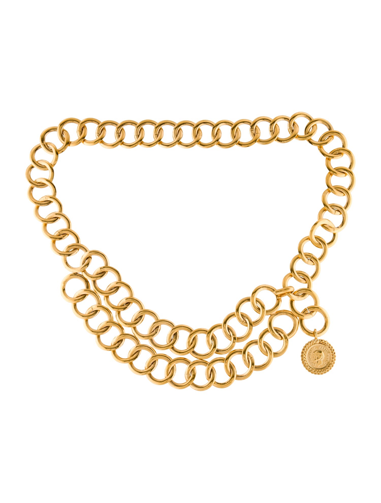 Chanel Interlocking CC Logo Metal Waist Belt