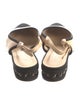 Chanel Interlocking CC Logo Leather Slingback Flats