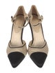Chanel Interlocking CC Logo Satin D'Orsay Pumps
