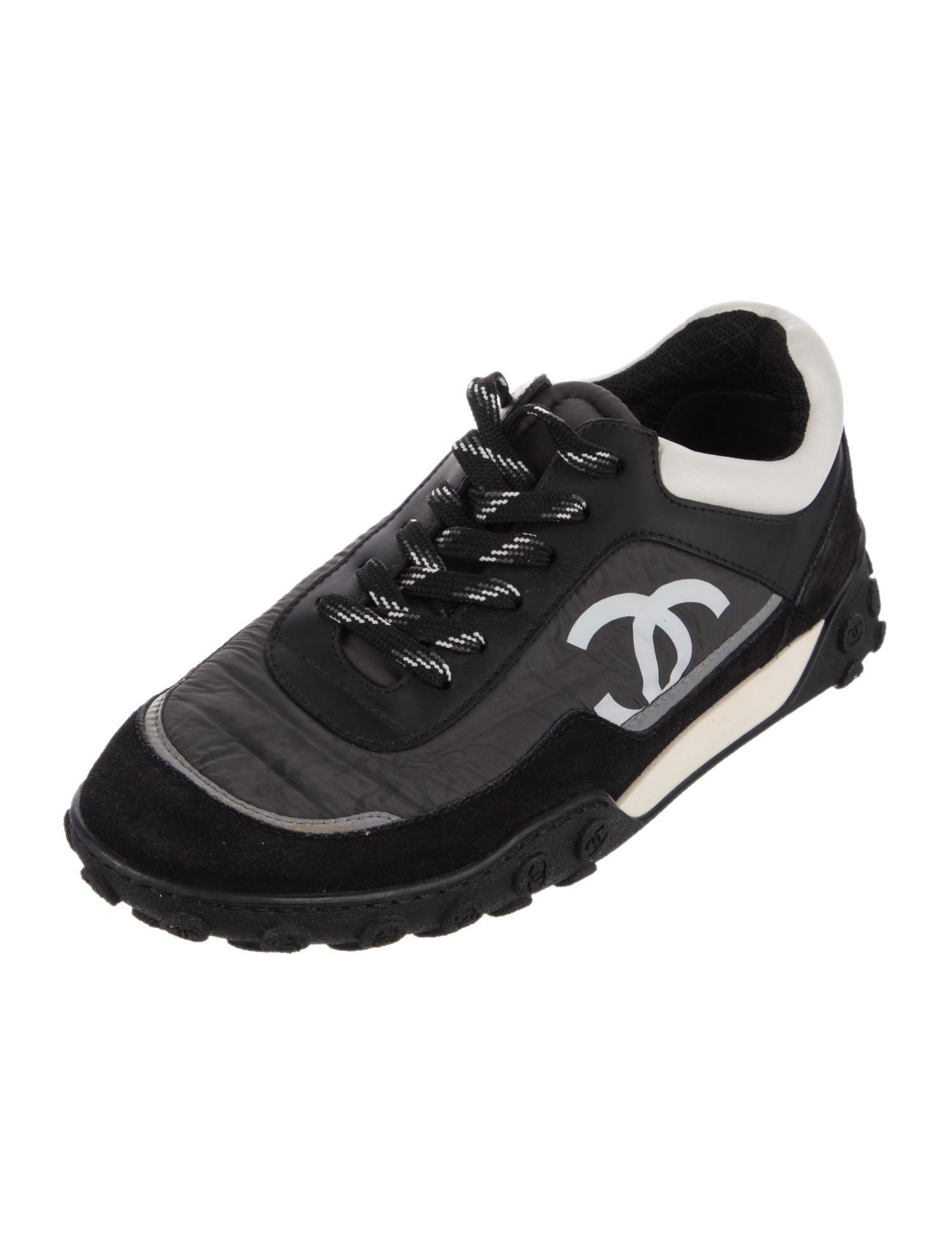 Chanel Interlocking CC Logo Nylon Sneakers