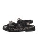 Chanel Interlocking CC Logo Leather Slingback Sandals
