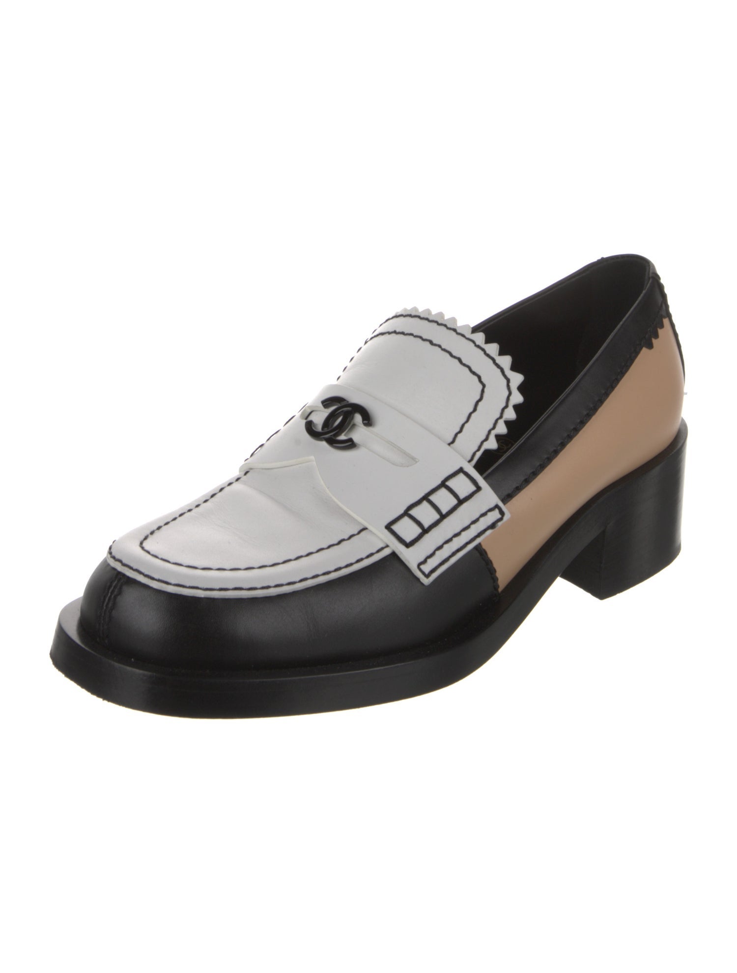 Chanel 2023 Interlocking CC Logo Loafers