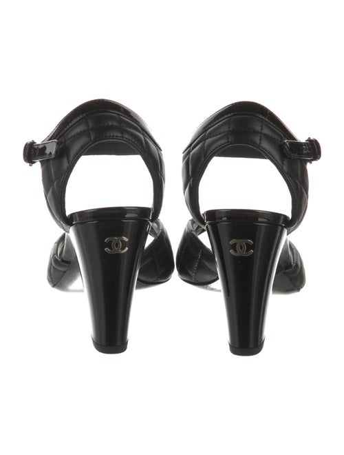 Chanel Interlocking CC Logo Leather Sandals