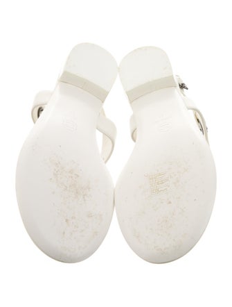 Chanel 2022 Interlocking CC Logo T-Strap Sandals