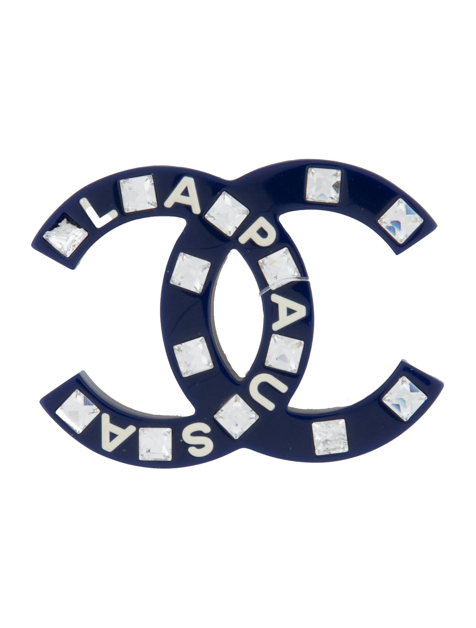 Chanel Strass & Resin CC Brooch