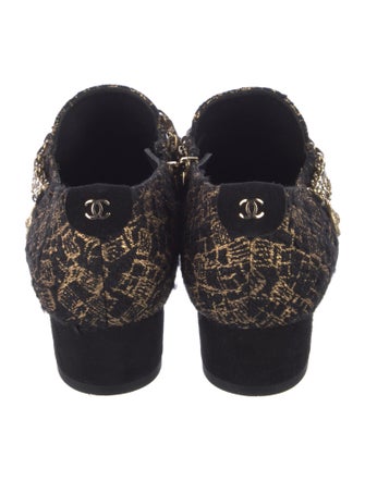 Chanel 2016 Interlocking CC Logo Lace-Up Boots