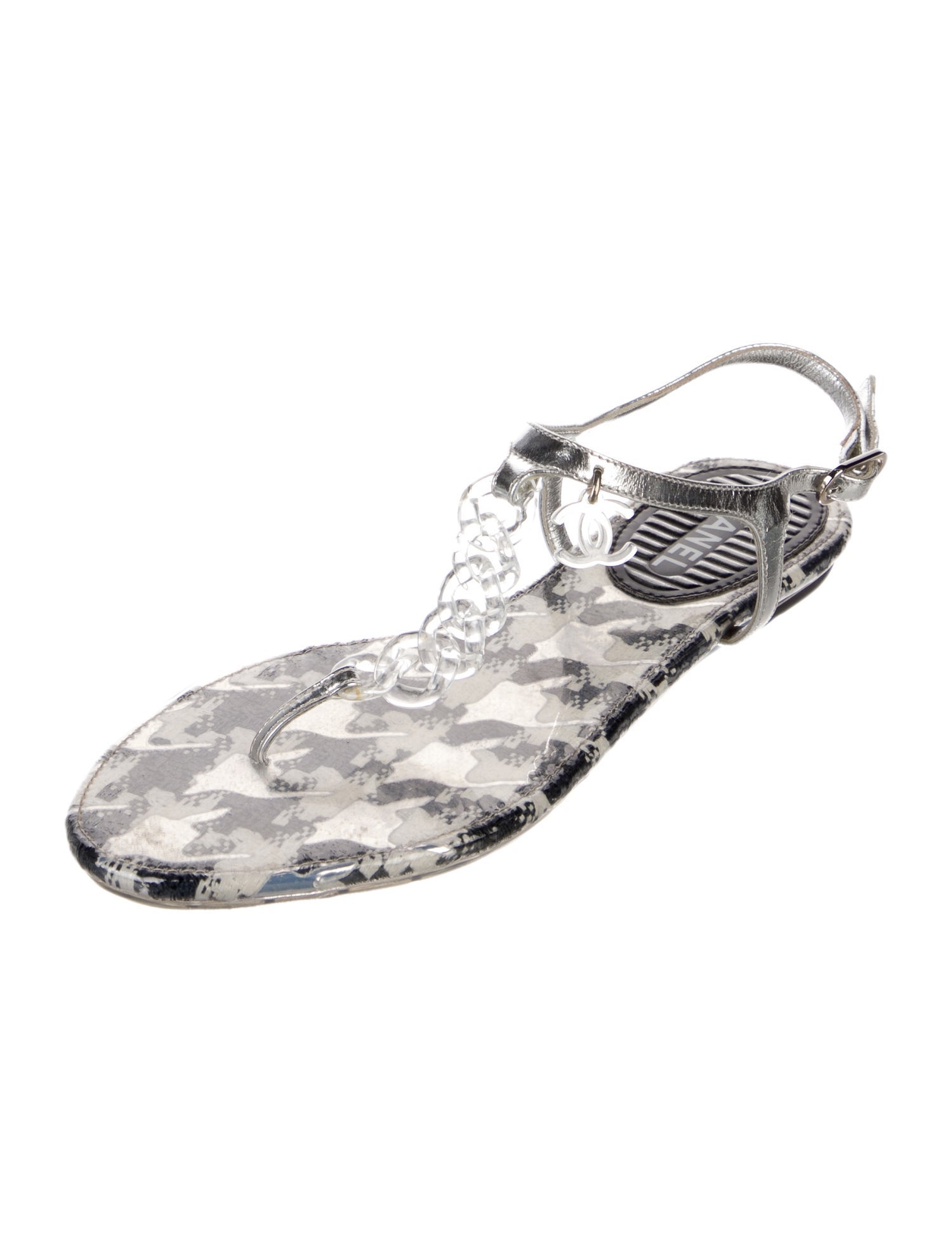 Chanel Vintage 2010 T-Strap Sandals