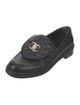 Chanel Interlocking CC Logo Leather Loafers
