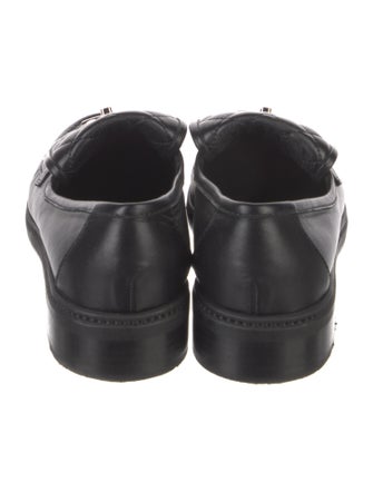 Chanel Interlocking CC Logo Leather Loafers