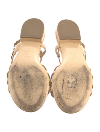 Chanel 2021 Interlocking CC Logo Slingback Sandals